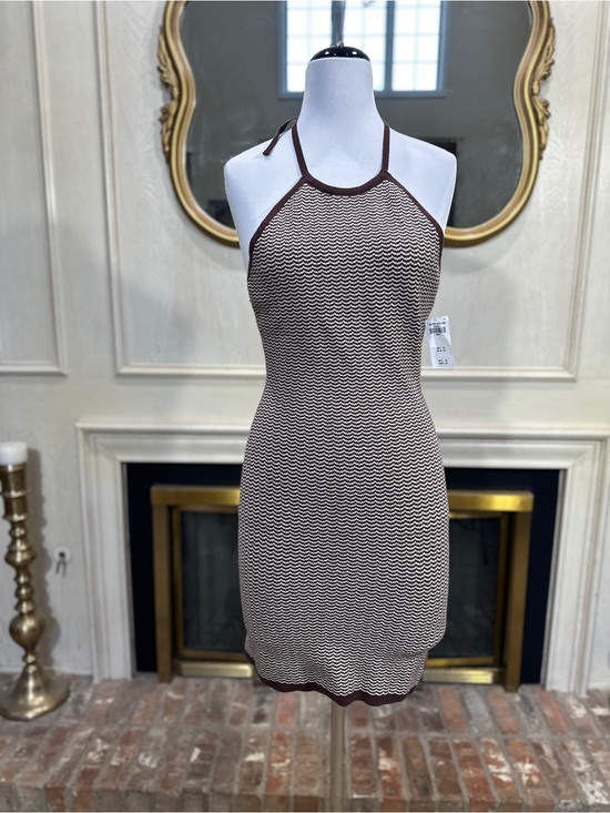 Dresses & Skirts - Abercrombie & Fitch Dress S Knit Halter Chevron Mini Resortette Retro Y2K